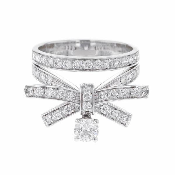 シャネル リング リュバン ドゥ シャネル リング ダイヤモンド 中石0.41ct/中石以外 51P 計約1.05ct K18WG サイズ57 J11149 指輪