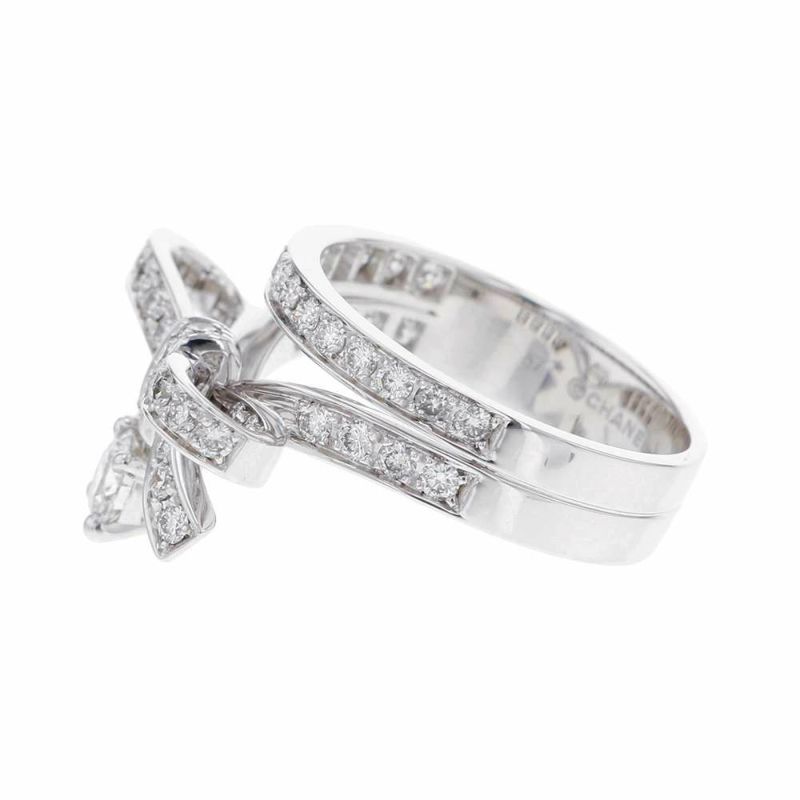 シャネル リング リュバン ドゥ シャネル リング ダイヤモンド 中石0.41ct/中石以外 51P 計約1.05ct K18WG サイズ57 J11149 指輪