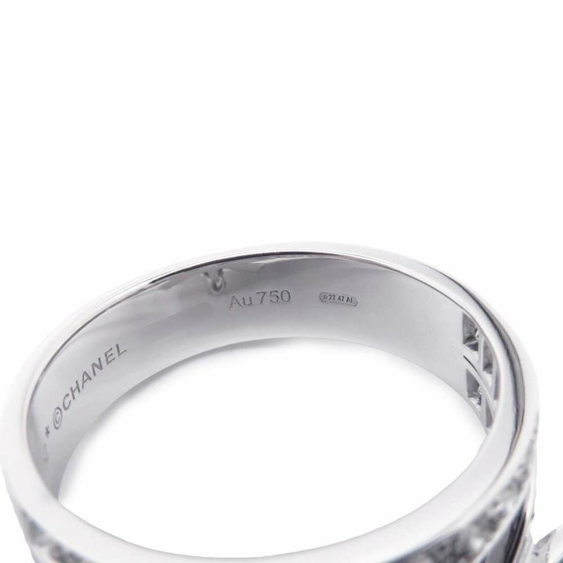 シャネル リング リュバン ドゥ シャネル リング ダイヤモンド 中石0.41ct/中石以外 51P 計約1.05ct K18WG サイズ57 J11149 指輪