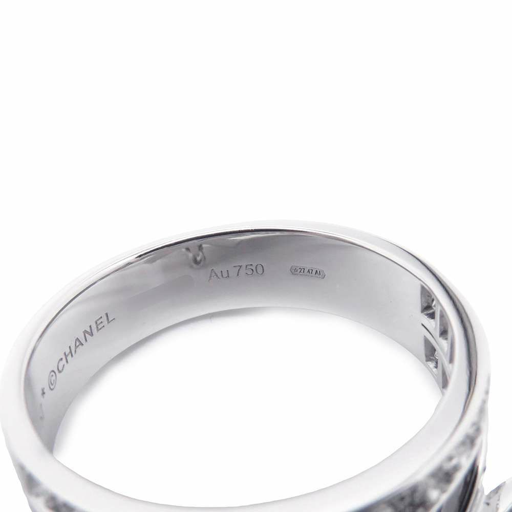シャネル リング リュバン ドゥ シャネル リング ダイヤモンド 中石0.41ct/中石以外 51P 計約1.05ct K18WG サイズ57 J11149 指輪