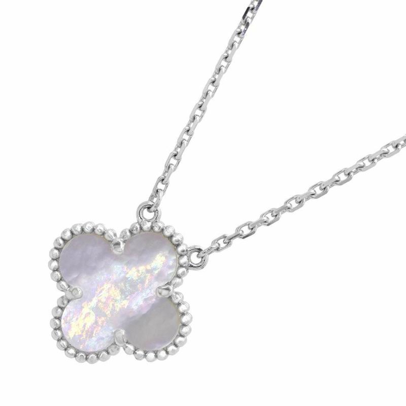 ヴァンクリーフ&アーペル ネックレス ヴィンテージアルハンブラ K18WG マザーオブパール VCARF48700 ペンダント