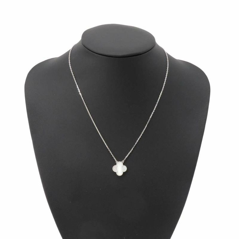 ヴァンクリーフ&アーペル ネックレス ヴィンテージアルハンブラ K18WG マザーオブパール VCARF48700 ペンダント