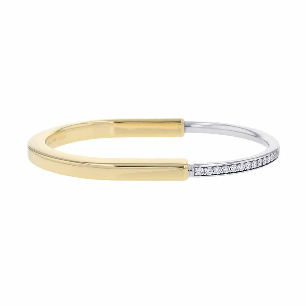 ティファニー ブレスレット ティファニー ロック バングル ラージ ダイヤモンド 計1.32ct K18YG/K18WG 70181169