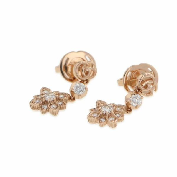 グッチ ピアス フローラ ドロップ ダイヤモンド K18PGピンクゴールド GUCCI ジュエリー