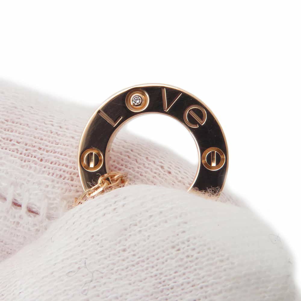 カルティエ ネックレス ラブ ネックレス ダイヤモンド 2P 0.03ct K18PG B7224509 Cartier ジュエリー