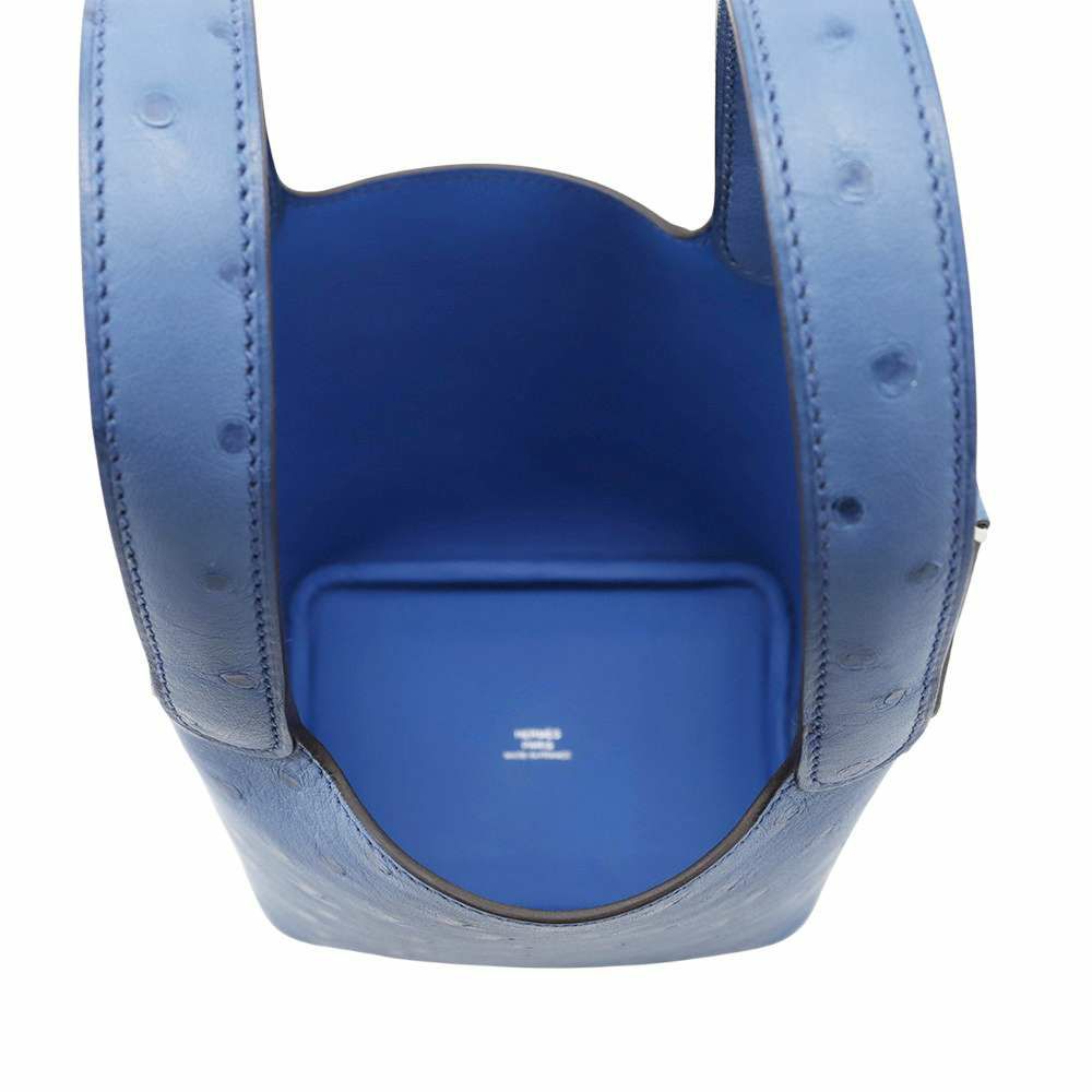 エルメス ピコタンロック マイクロ ミコノス/シルバー金具 オーストリッチ W刻印