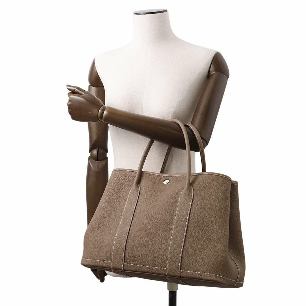 エルメス トートバッグ ガーデンパーティPM エトゥープ/シルバー金具 ネゴンダ W刻印