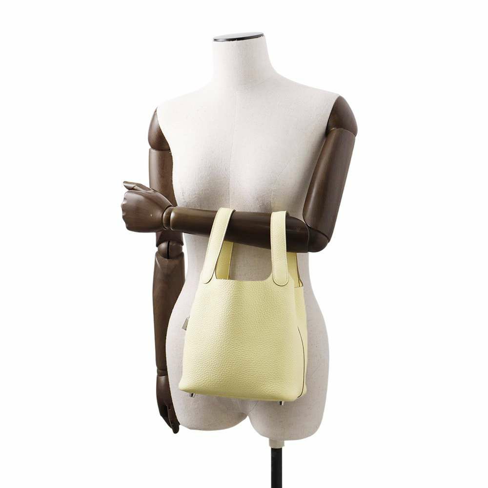 エルメス ハンドバッグ ピコタンロックPM ジョーヌミルトン/シルバー金具 トリヨンクレマンス W刻印