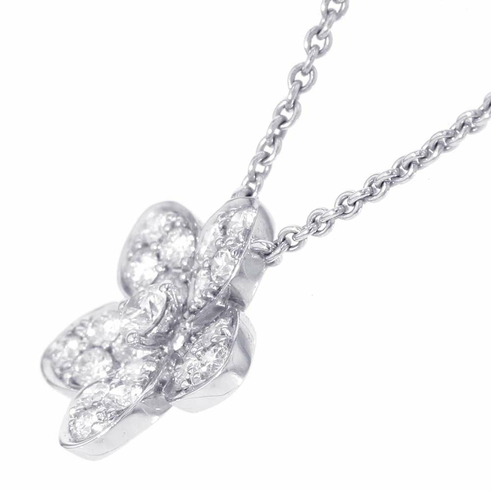 グラフ ネックレス ワイルドフラワー ペンダント パヴェダイヤ 0.42ct K18WGホワイトゴールド RGP773 ジュエリー