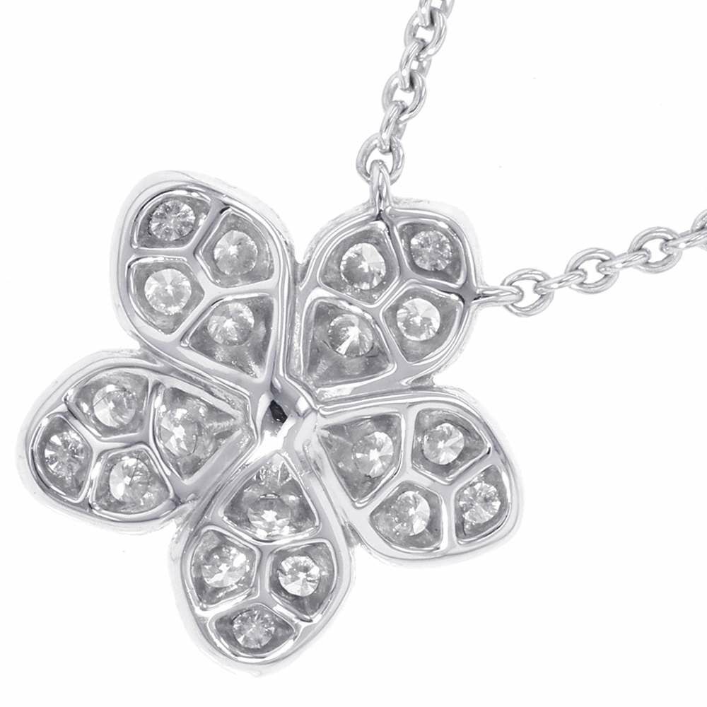 グラフ ネックレス ワイルドフラワー ペンダント パヴェダイヤ 0.42ct K18WGホワイトゴールド RGP773 ジュエリー