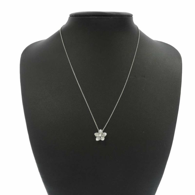グラフ ネックレス ワイルドフラワー ペンダント パヴェダイヤ 0.42ct K18WGホワイトゴールド RGP773 ジュエリー