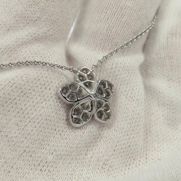 グラフ ネックレス ワイルドフラワー ペンダント パヴェダイヤ 0.42ct K18WGホワイトゴールド RGP773 ジュエリー