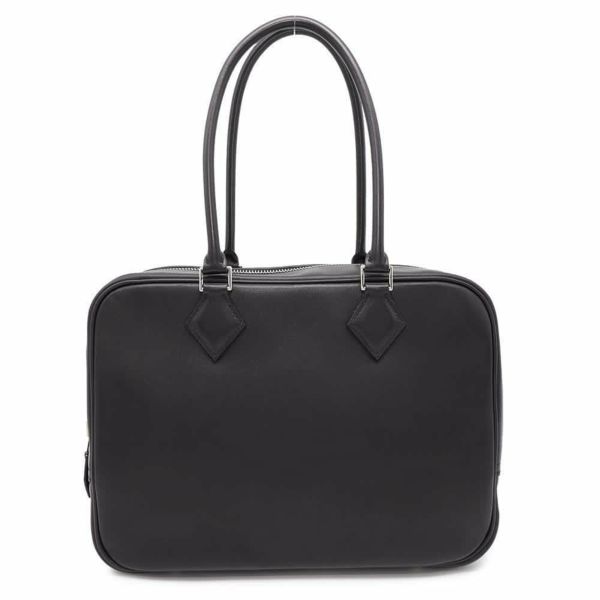 エルメス ハンドバッグ プリュム28 ブラック/シルバー金具 スイフト Y刻印 HERMES バッグ 黒