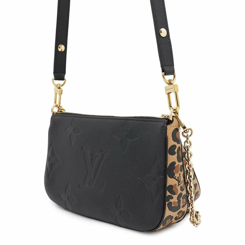 ルイヴィトン ショルダーバッグ モノグラム・アンプラント ミュルティ・ポシェット・アクセソワール M58520 黒 ブラック