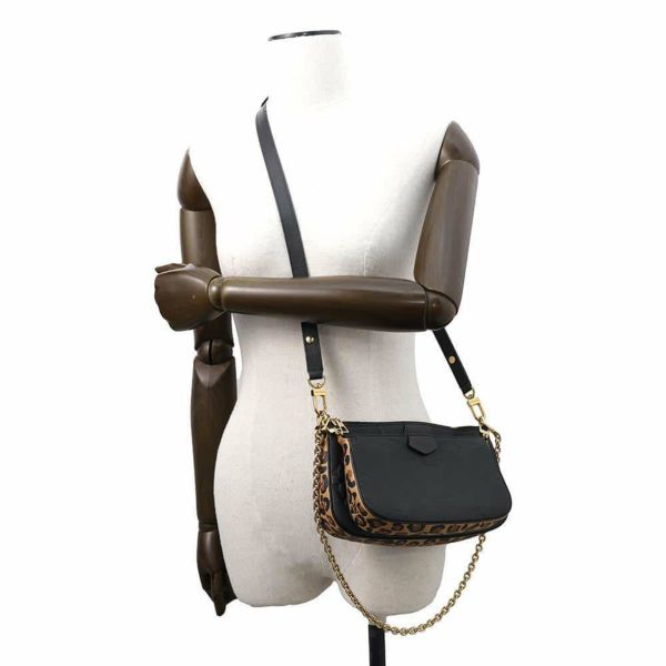 ルイヴィトン ショルダーバッグ モノグラム・アンプラント ミュルティ・ポシェット・アクセソワール M58520 黒 ブラック