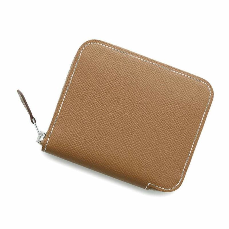 エルメス コインケース アザップコンパクト シルクイン ゴールド/シルバー金具 エプソン B刻印