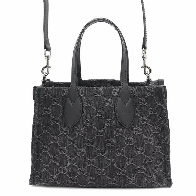 グッチ トートバッグ オフィディアミディアム GGデニム 772183 GUCCI 2wayショルダーバッグ 黒