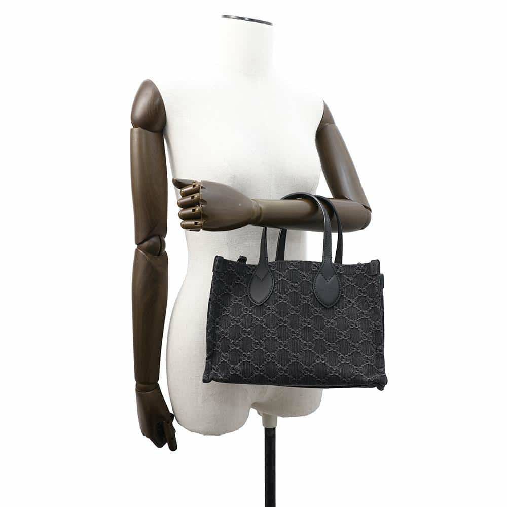 グッチ トートバッグ オフィディアミディアム GGデニム 772183 GUCCI 2wayショルダーバッグ 黒