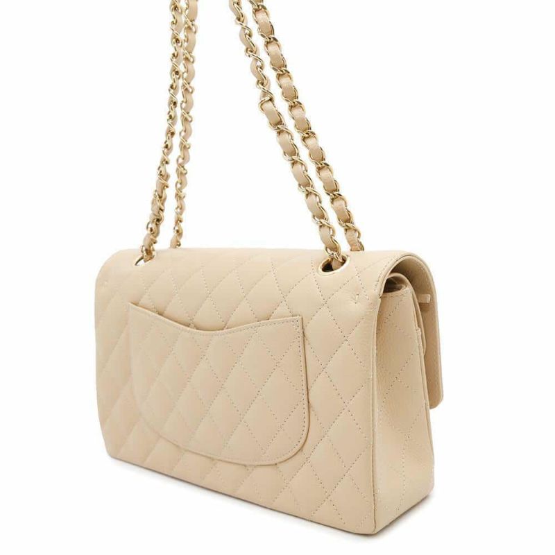 シャネル チェーンショルダーバッグ マトラッセ25 ココマーク キャビアスキン ダブルチェーン A01112 CHANEL