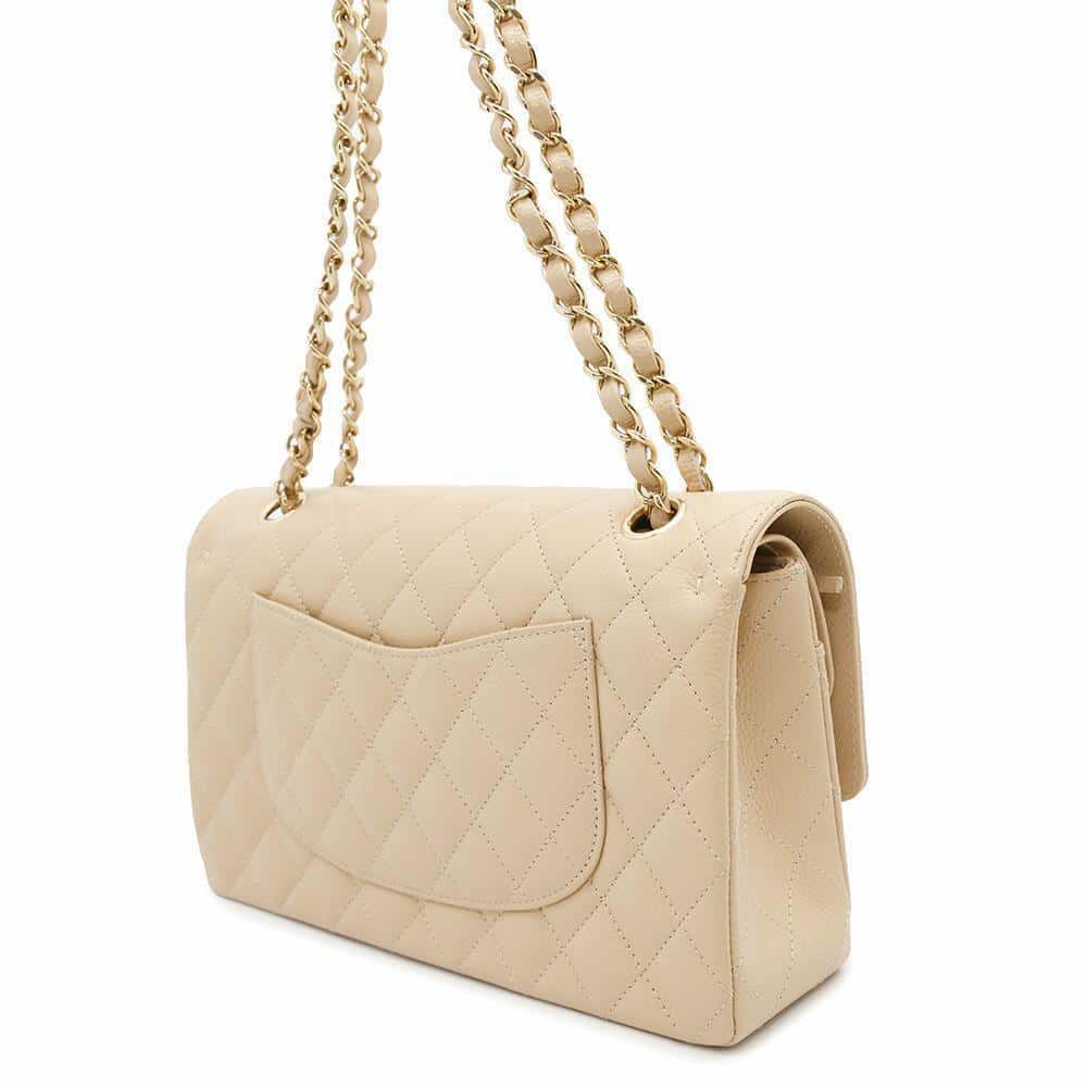 シャネル チェーンショルダーバッグ マトラッセ25 ココマーク キャビアスキン ダブルチェーン A01112 CHANEL