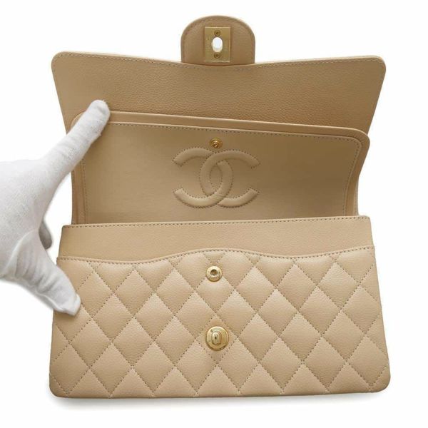 シャネル チェーンショルダーバッグ マトラッセ25 ココマーク キャビアスキン ダブルチェーン A01112 CHANEL