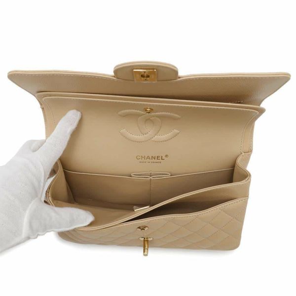 シャネル チェーンショルダーバッグ マトラッセ25 ココマーク キャビアスキン ダブルチェーン A01112 CHANEL