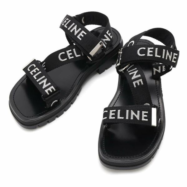 セリーヌ サンダル レオ ストラッピー メンズサイズ41 346742208C CELINE 靴 黒