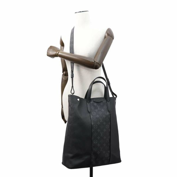ルイヴィトン トートバッグ タイガ/モノグラム・エクリプス シティ・トート M30431 LOUIS VUITTON ブラック 黒