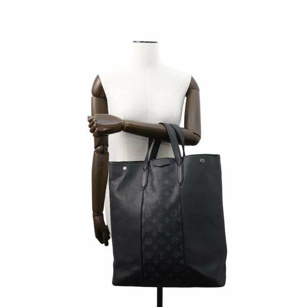 ルイヴィトン トートバッグ タイガ/モノグラム・エクリプス シティ・トート M30431 LOUIS VUITTON ブラック 黒