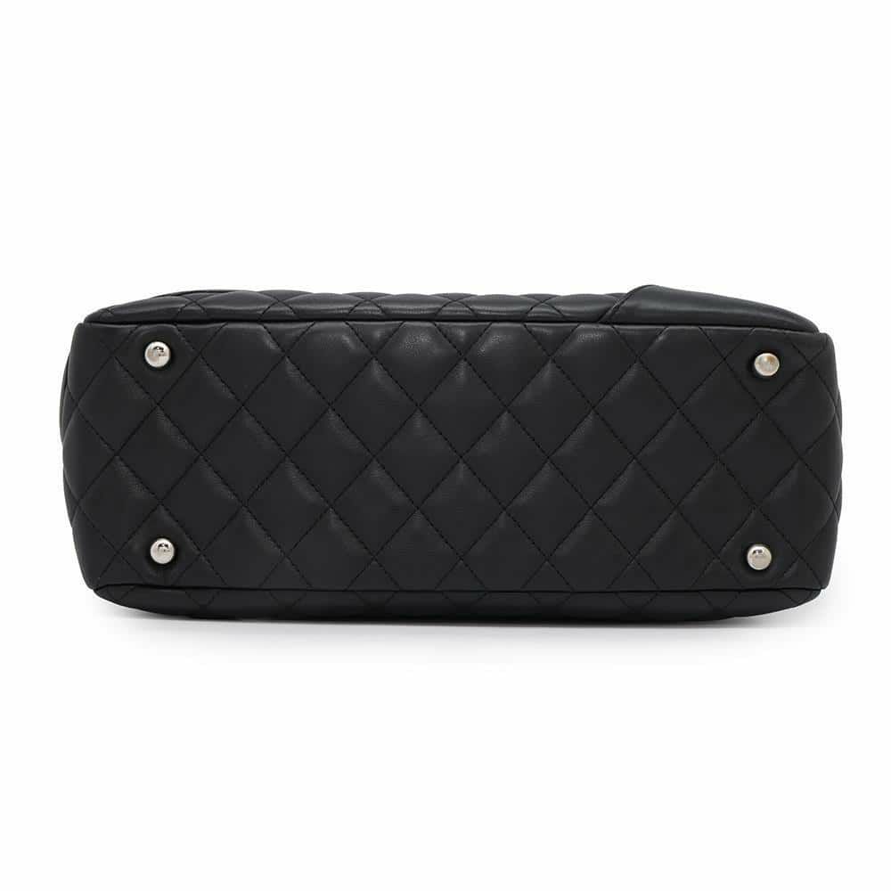 シャネル ショルダーバッグ カンボンライン ココマーク ボーリングバッグ A25171 CHANEL バッグ 黒