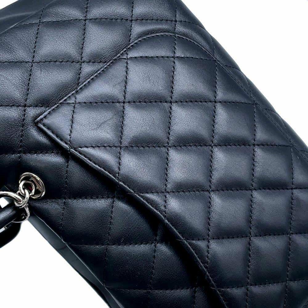 シャネル ショルダーバッグ カンボンライン ココマーク ボーリングバッグ A25171 CHANEL バッグ 黒