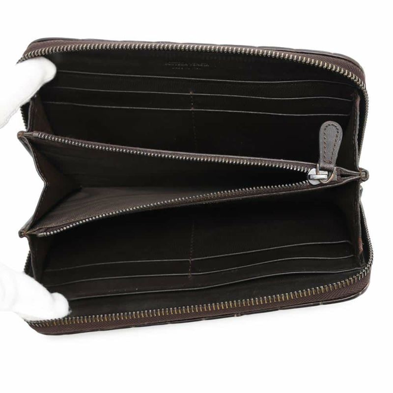 ボッテガヴェネタ 長財布 ラウンドファスナー ロングウォレット 型押しレザー BOTTEGA VENETA 財布