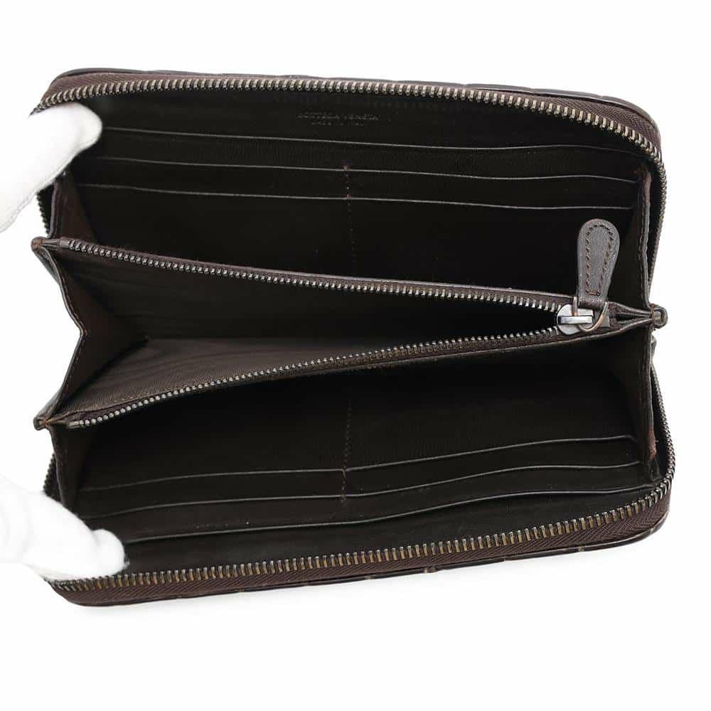 ボッテガヴェネタ 長財布 ラウンドファスナー ロングウォレット 型押しレザー BOTTEGA VENETA 財布