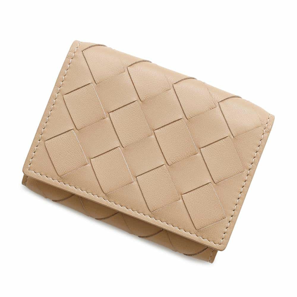 ボッテガヴェネタ 三つ折り財布 イントレチャート コンパクトウォレット レザー 666944 BOTTEGA VENETA 財布