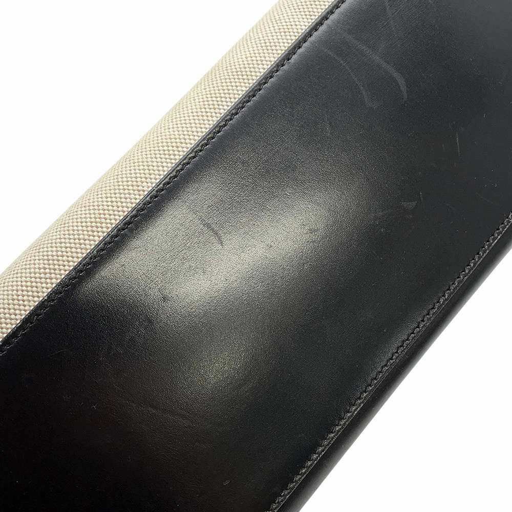 エルメス ハンドバッグ ケリー32 外縫い ナチュラル/ブラック/ゴールド金具 トワルアッシュ/ボックスカーフ 〇Z刻印 黒