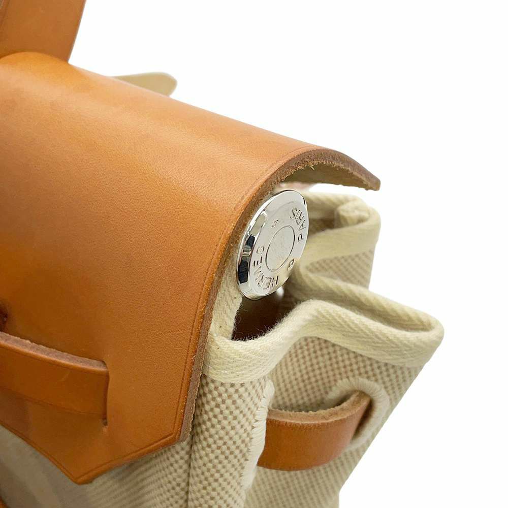 エルメス リュックサック エールバッグ アドPM ナチュラル/ベージュ/シルバー金具 トワルアッシュ/バッシュハンター □C刻印