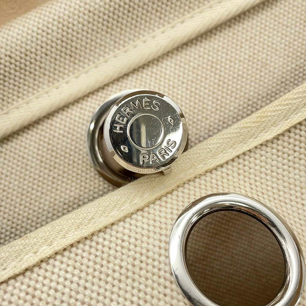 エルメス リュックサック エールバッグ アドPM ナチュラル/ベージュ/シルバー金具 トワルアッシュ/バッシュハンター □C刻印