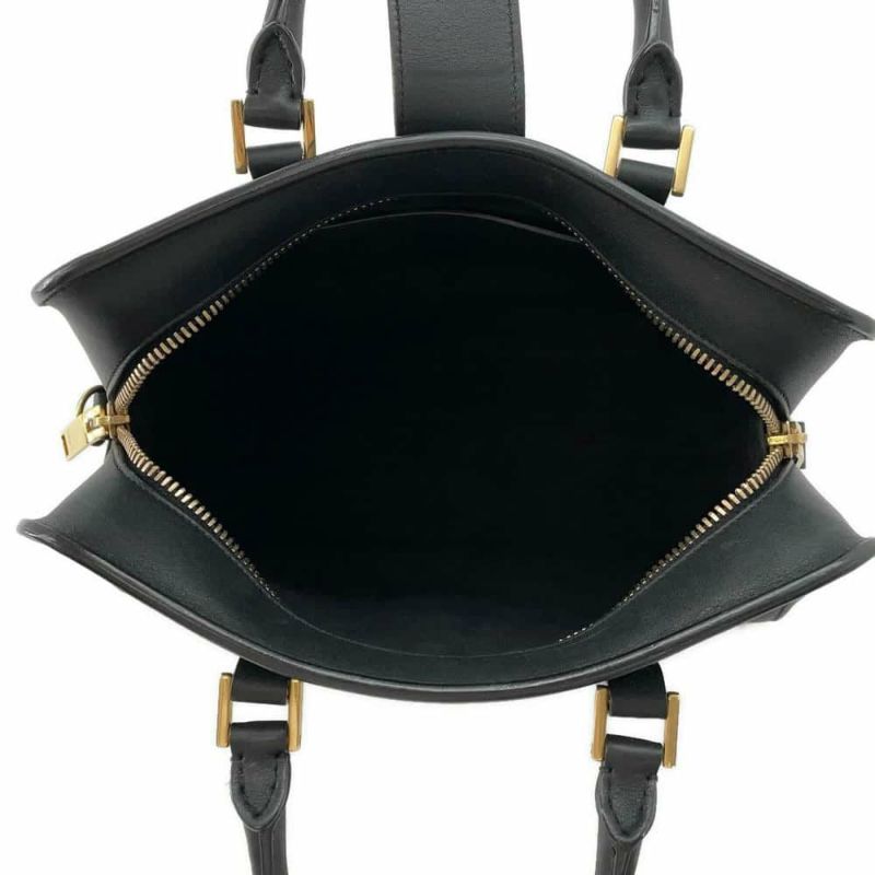 サンローランパリ ハンドバッグ ベイビーカバス レザー 372087 SAINT LAURENT PARIS 2wayショルダーバッグ 黒