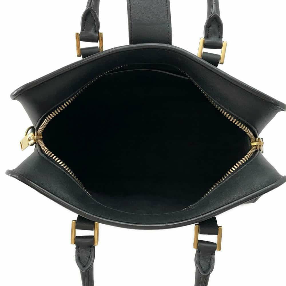 サンローランパリ ハンドバッグ ベイビーカバス レザー 372087 SAINT LAURENT PARIS 2wayショルダーバッグ 黒