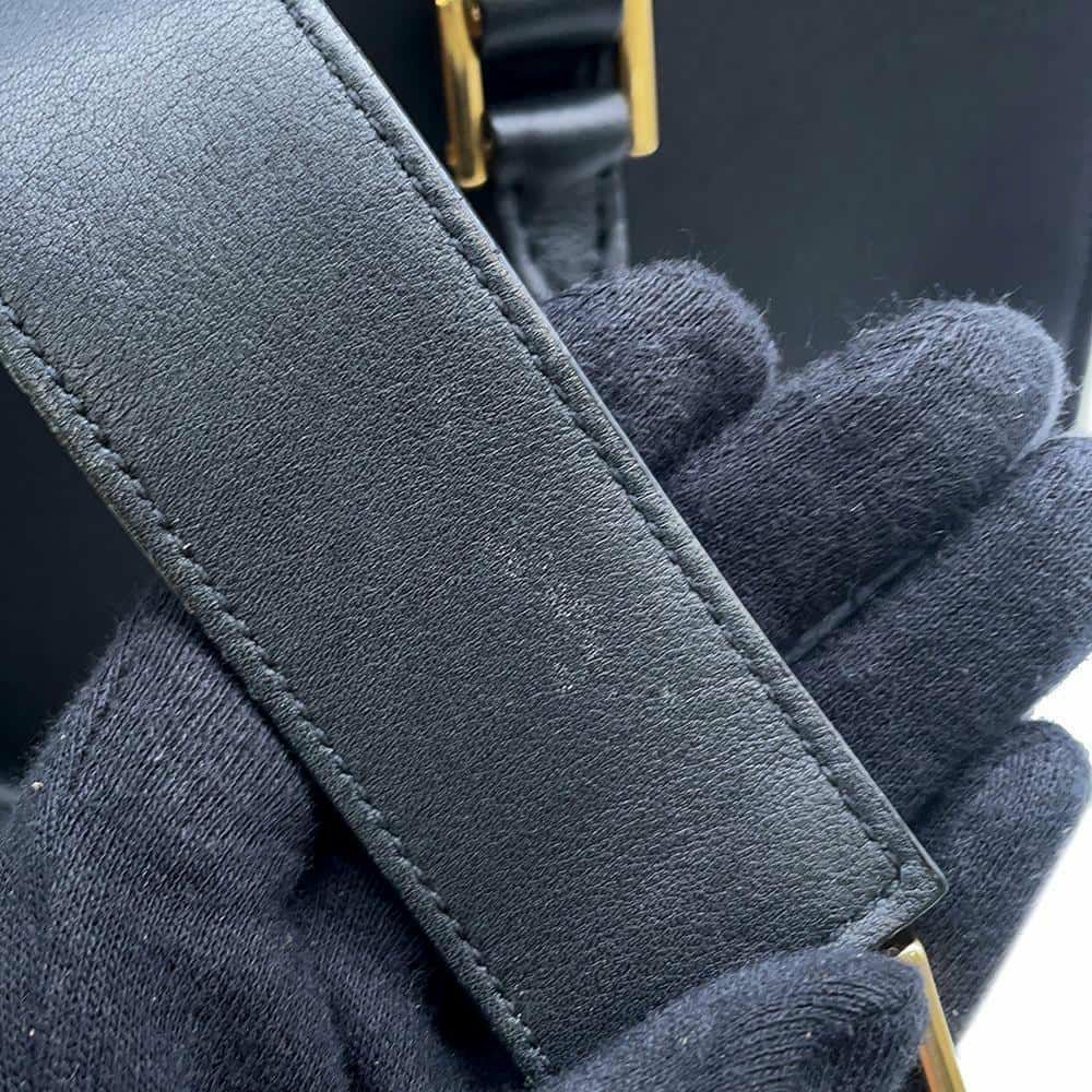 サンローランパリ ハンドバッグ ベイビーカバス レザー 372087 SAINT LAURENT PARIS 2wayショルダーバッグ 黒