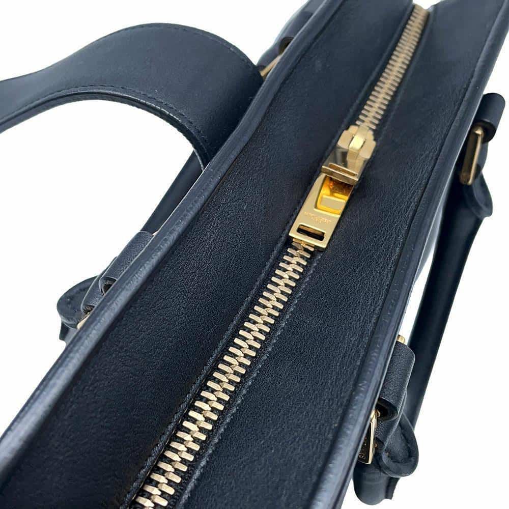 サンローランパリ ハンドバッグ ベイビーカバス レザー 372087 SAINT LAURENT PARIS 2wayショルダーバッグ 黒