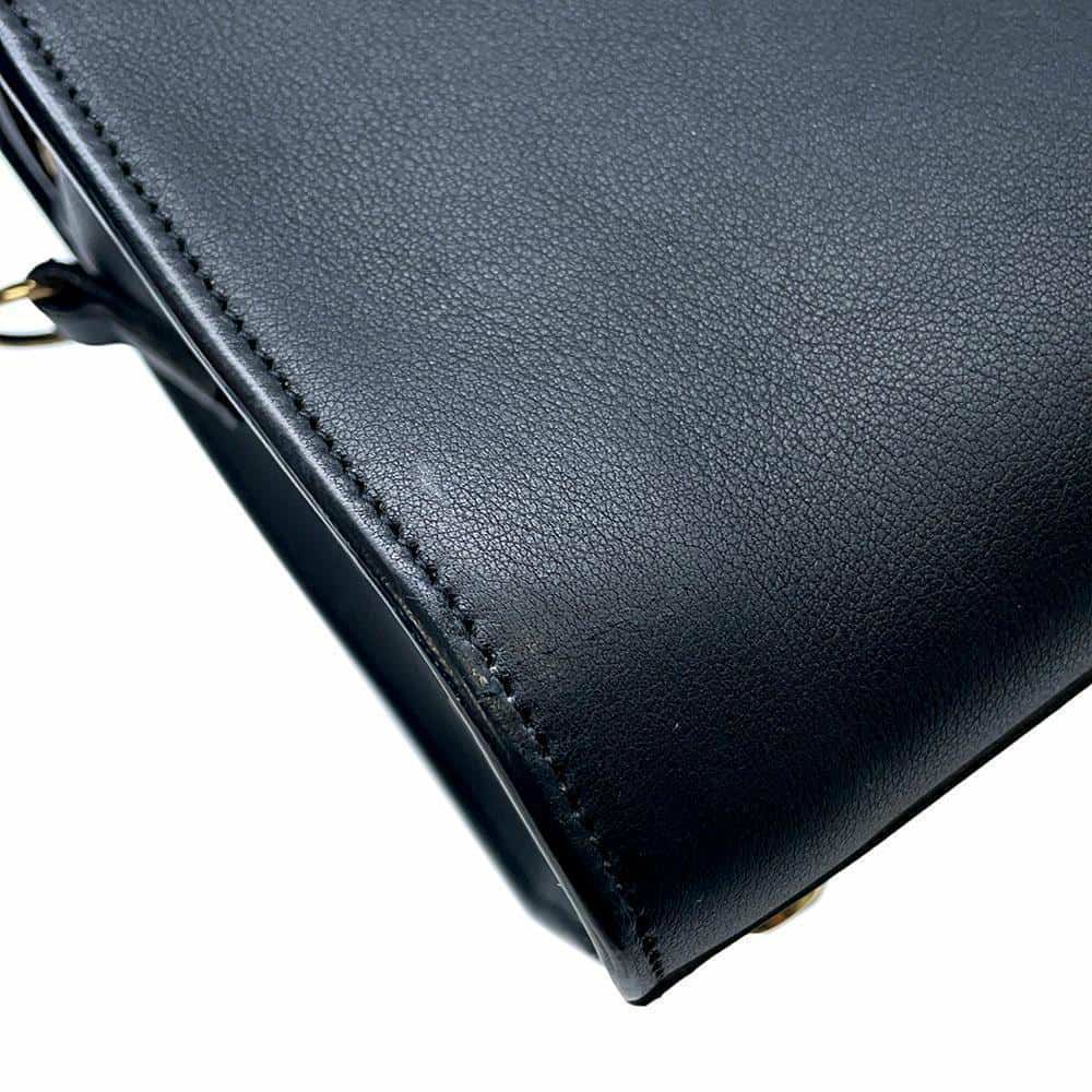 サンローランパリ ハンドバッグ ベイビーカバス レザー 372087 SAINT LAURENT PARIS 2wayショルダーバッグ 黒