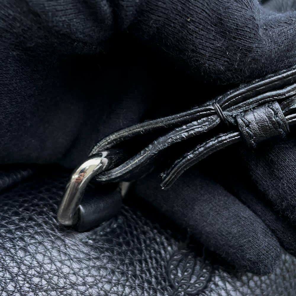 プラダ ハンドバッグ エンボスロゴ レザー BR3089 PRADA ボストンバッグ 黒