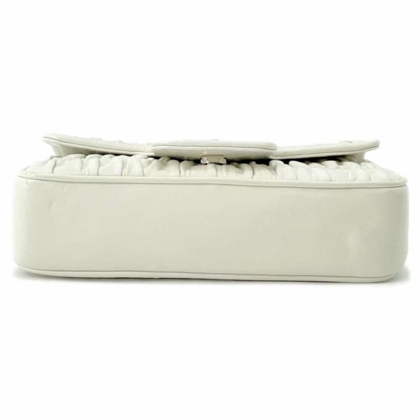 プラダ チェーンショルダーバッグ ギャザー レザー 1BD140 PRADA バッグ 白