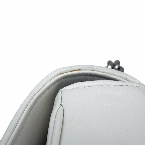 プラダ チェーンショルダーバッグ ギャザー レザー 1BD140 PRADA バッグ 白