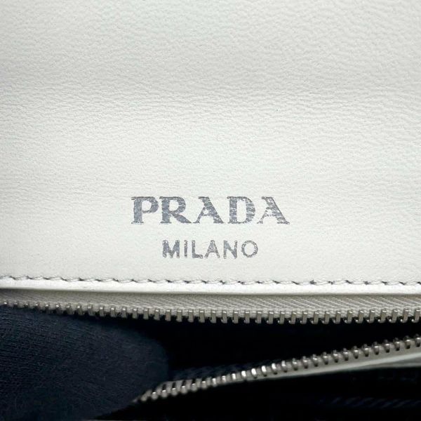 プラダ チェーンショルダーバッグ ギャザー レザー 1BD140 PRADA バッグ 白
