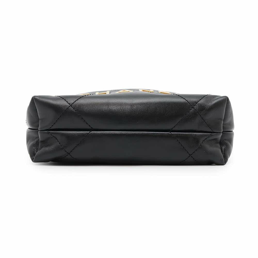 シャネル ハンドバッグ CHANEL 22 ミニ ココマーク シャイニーカーフレザー AS3980 CHANEL 2wayショルダーバッグ 黒