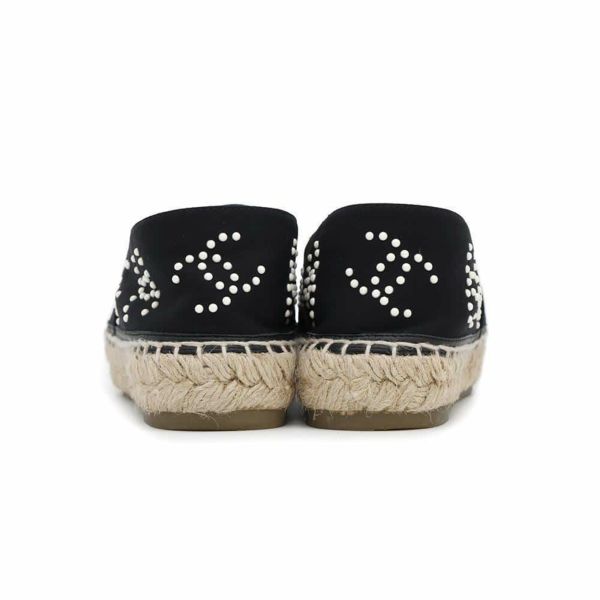 シャネル エスパドリーユ ココマーク パール レディースサイズ36C G38628 CHANEL 靴 黒