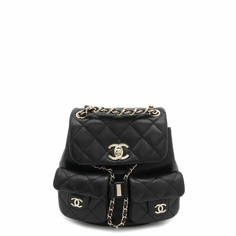シャネル リュック マトラッセ ココマーク キャビアスキン AS3787 CHANEL バックパック バッグ 黒