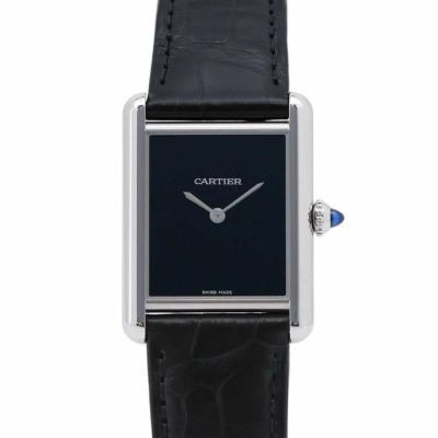 カルティエ タンク マスト ドゥ カルティエ ウォッチ LM WSTA0072 Cartier 腕時計 黒文字盤 安心保証